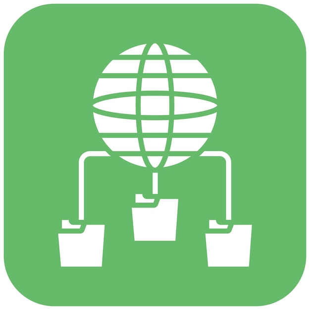 Imagen vectorial de icono de red global Se puede utilizar para alojamiento web
