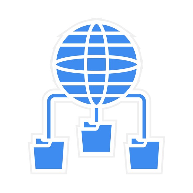 Imagen vectorial de icono de red global Se puede utilizar para alojamiento web