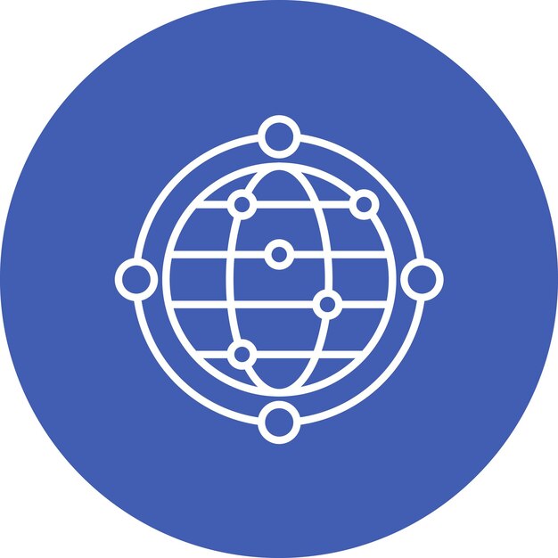 Imagen vectorial de icono de red global Se puede utilizar para el marketing