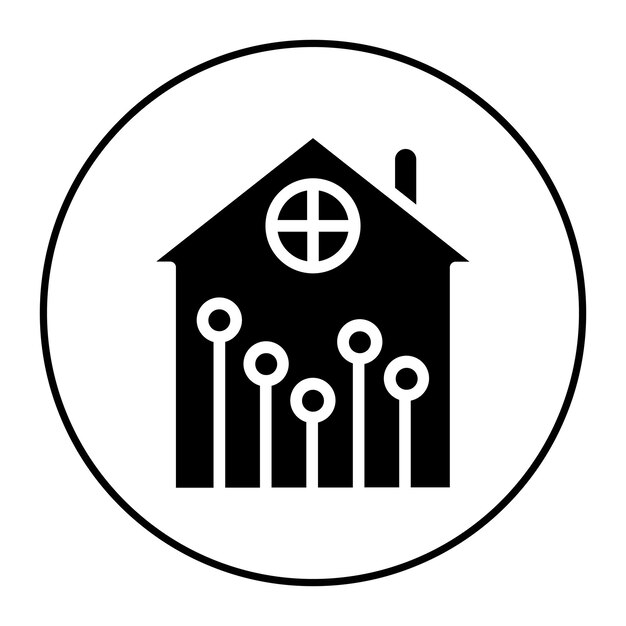 Imagen vectorial del icono de la red de inicio Se puede utilizar para el trabajo remoto