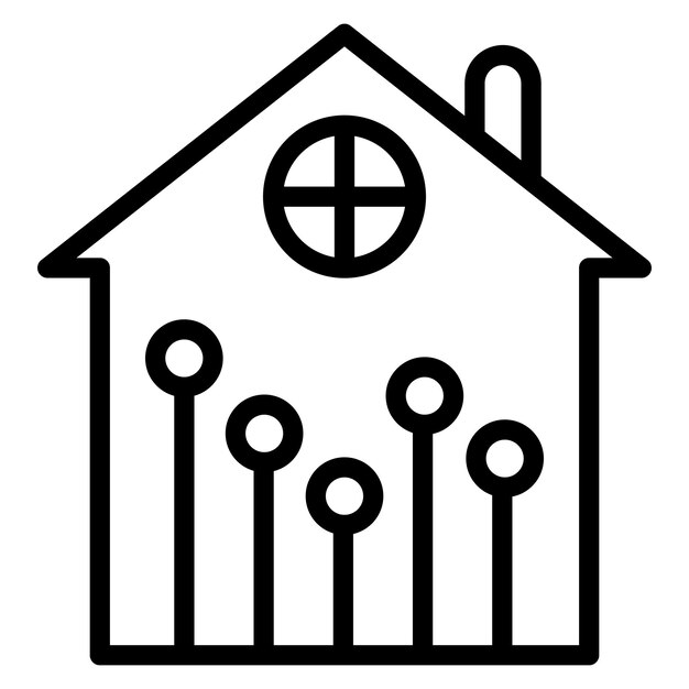 Imagen vectorial del icono de la red de inicio Se puede utilizar para el trabajo remoto