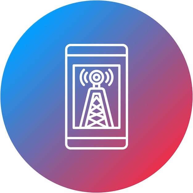 Imagen vectorial de icono de red móvil Se puede utilizar para alojamiento web