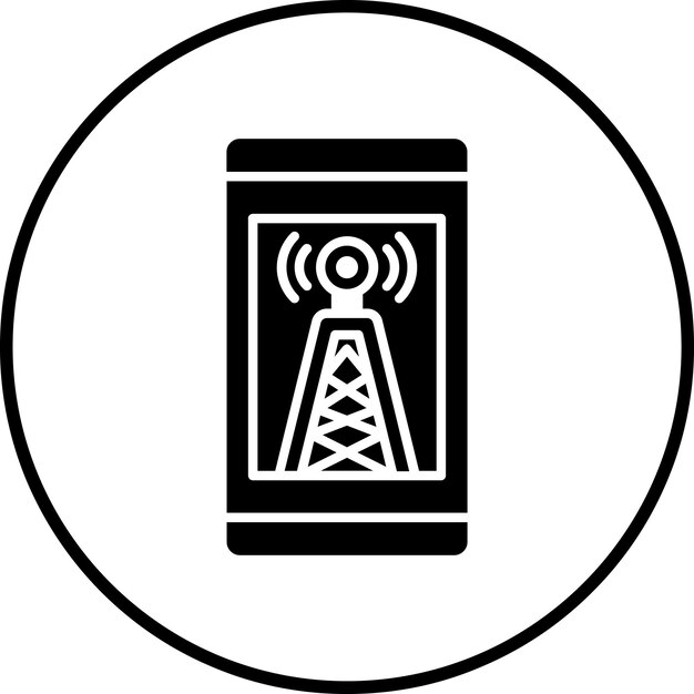 Imagen vectorial de icono de red móvil Se puede utilizar para alojamiento web
