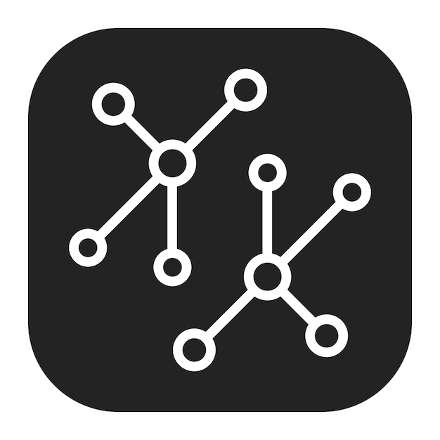 La imagen vectorial del icono de la red se puede utilizar para la ciencia de datos