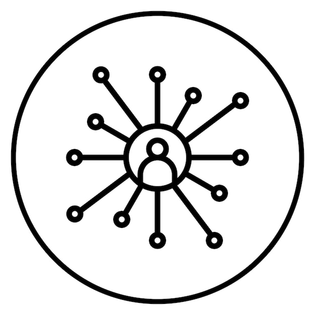La imagen vectorial del icono de la red se puede utilizar para la relación social