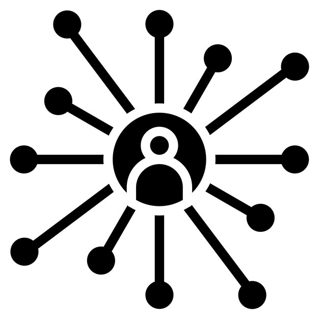 La imagen vectorial del icono de la red se puede utilizar para la relación social