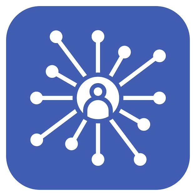 La imagen vectorial del icono de la red se puede utilizar para la relación social