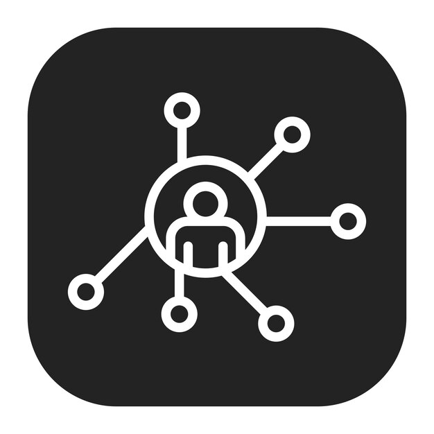 Imagen vectorial del icono de red Se puede utilizar para reuniones de negocios