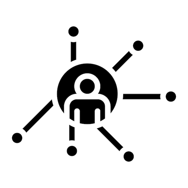 Imagen vectorial del icono de red Se puede utilizar para reuniones de negocios