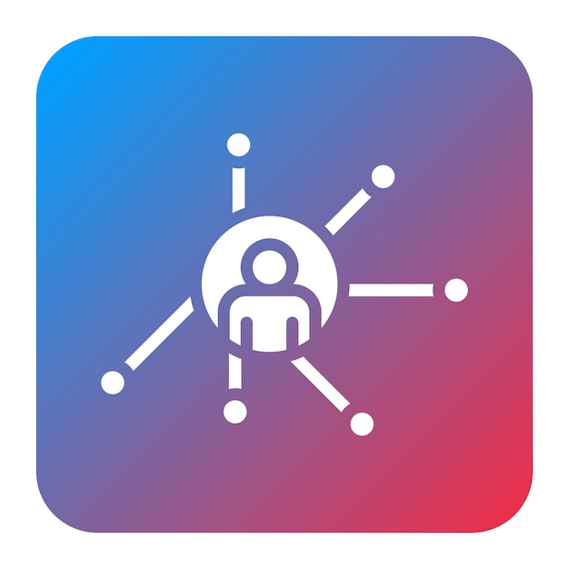 Imagen vectorial del icono de red Se puede utilizar para reuniones de negocios