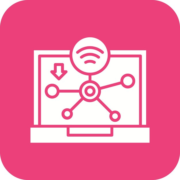 Imagen vectorial del icono de red Puede utilizarse para comunicaciones