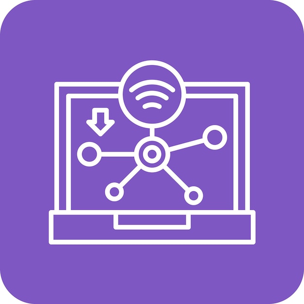 Imagen vectorial del icono de red Puede utilizarse para comunicaciones