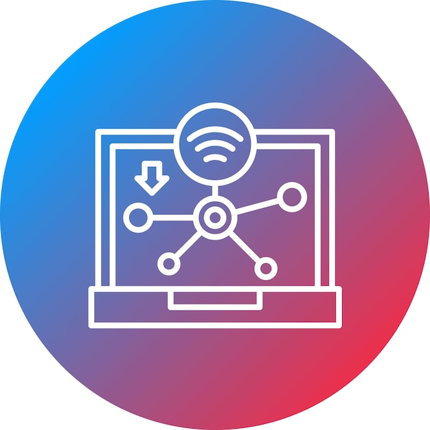 Imagen vectorial del icono de red Puede utilizarse para comunicaciones