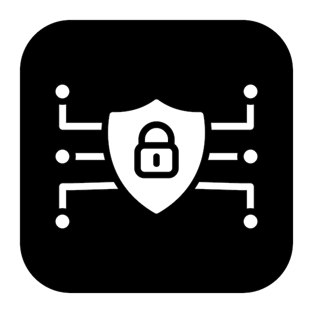 Imagen vectorial de icono de red segura Puede utilizarse para la seguridad de la información