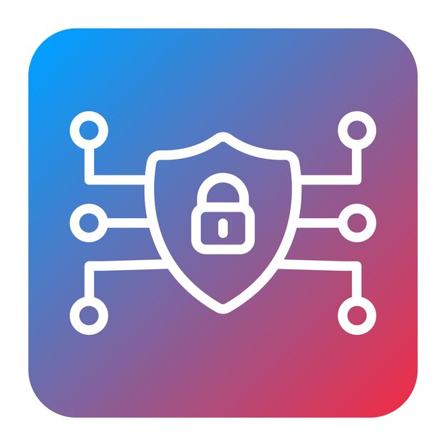 Imagen vectorial de icono de red segura Puede utilizarse para la seguridad de la información
