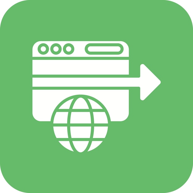 Imagen vectorial de icono de redirección Puede utilizarse para el marketing en Internet