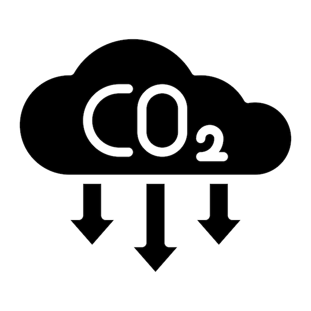 Imagen vectorial del icono de reducción de gases de efecto invernadero Se puede utilizar para el Día Mundial del Medio Ambiente
