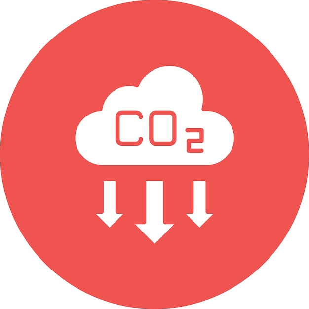 Imagen vectorial del icono Reducir las emisiones de CO2 Se puede utilizar para una vida sostenible