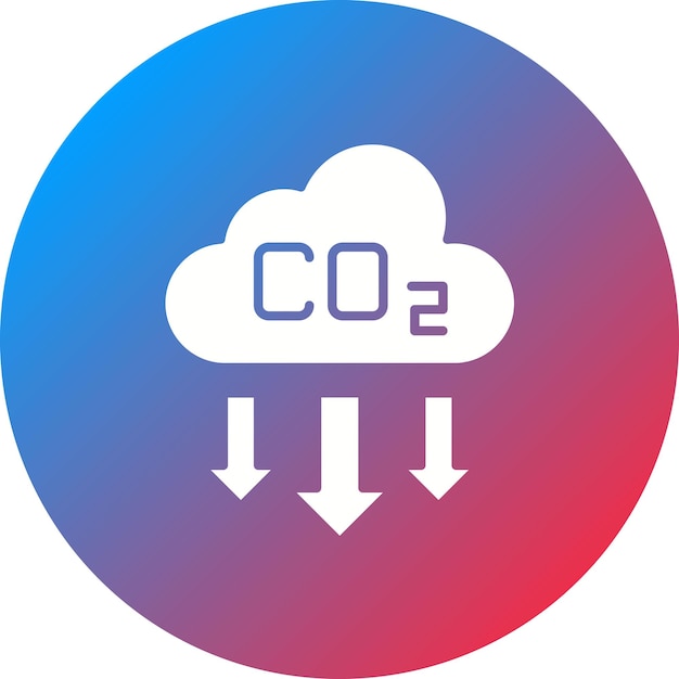 Imagen vectorial del icono Reducir las emisiones de CO2 Se puede utilizar para una vida sostenible