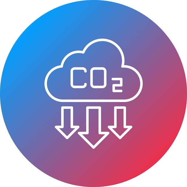 Imagen vectorial del icono Reducir las emisiones de CO2 Se puede utilizar para una vida sostenible