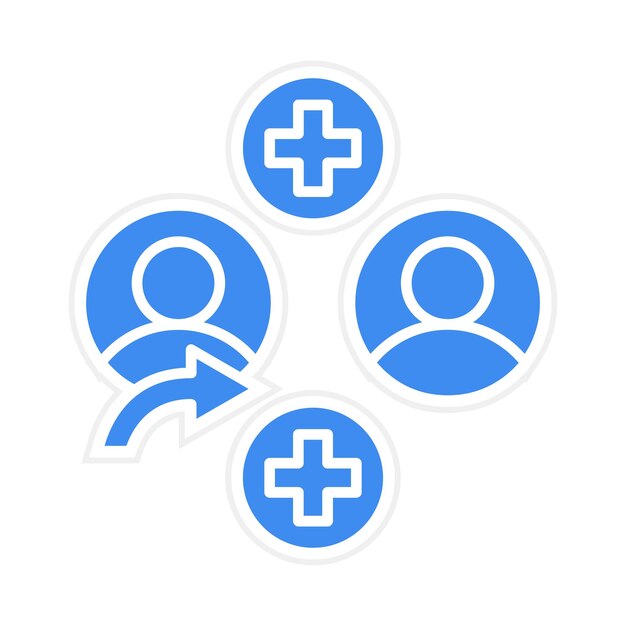 Una imagen vectorial del icono de Refer Friend se puede utilizar para los servicios de dinero en línea