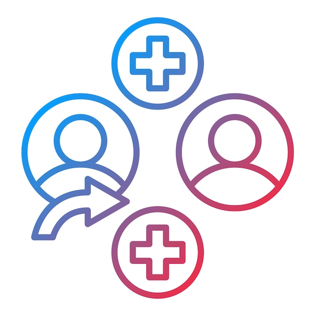 Una imagen vectorial del icono de Refer Friend se puede utilizar para los servicios de dinero en línea