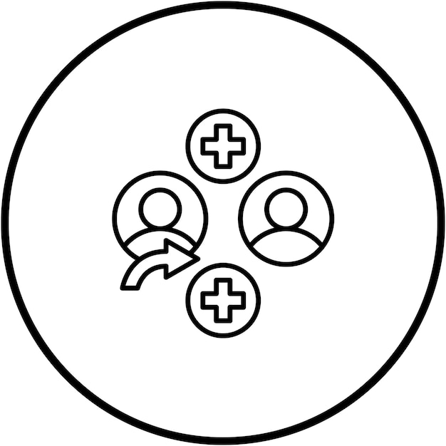 Una imagen vectorial del icono de Refer Friend se puede utilizar para los servicios de dinero en línea