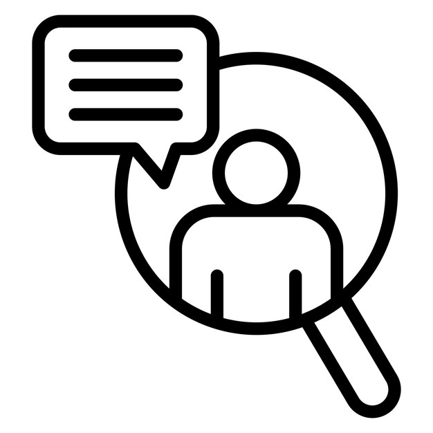 Imagen vectorial del icono de referencias Puede utilizarse para el currículum vitae