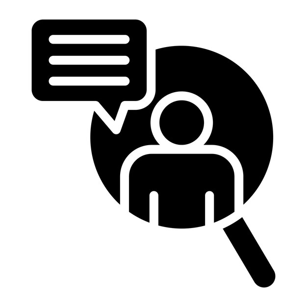 Imagen vectorial del icono de referencias Puede utilizarse para el currículum vitae