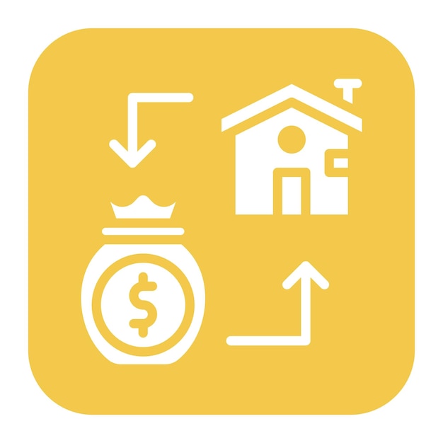 Imagen vectorial del icono de refinanciamiento Se puede utilizar para la gestión de crisis