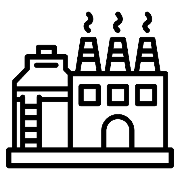 Imagen vectorial del icono de la refinería de petróleo Se puede usar para petróleo y gas