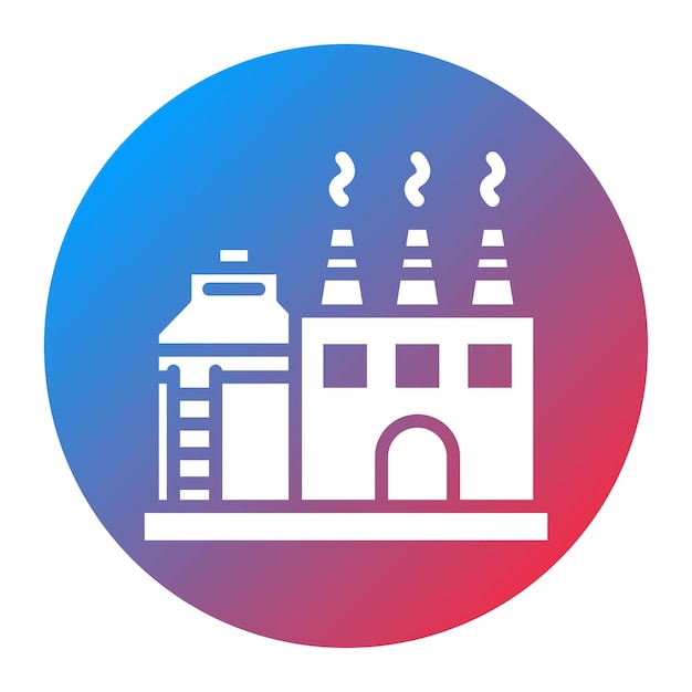 Imagen vectorial del icono de la refinería de petróleo Se puede usar para petróleo y gas