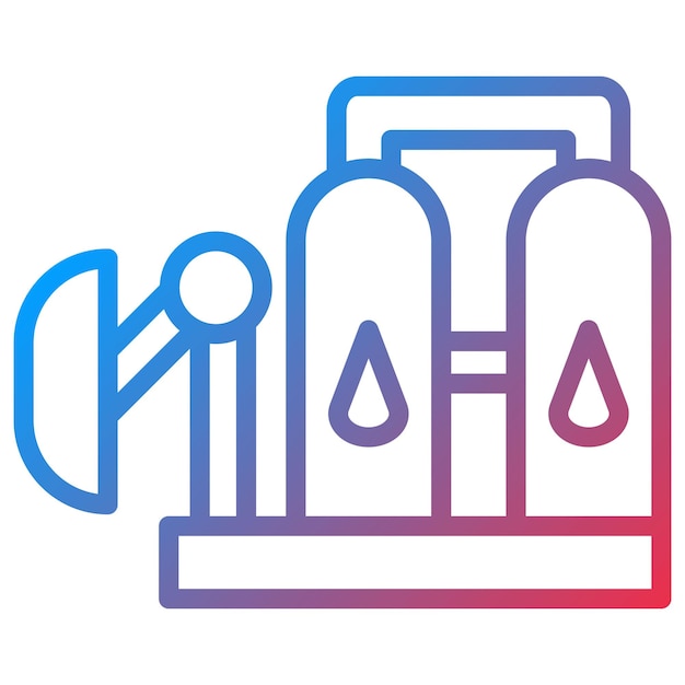 Imagen vectorial del icono de la refinería de petróleo Se puede utilizar para la industria
