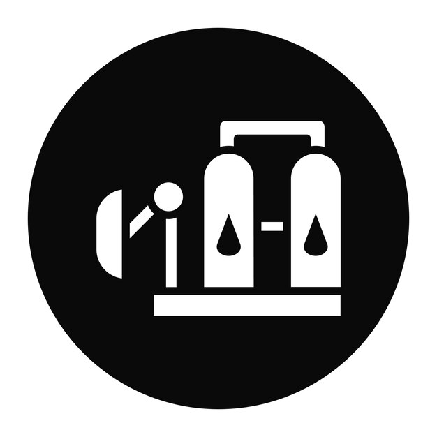 Imagen vectorial del icono de la refinería de petróleo Se puede utilizar para la industria