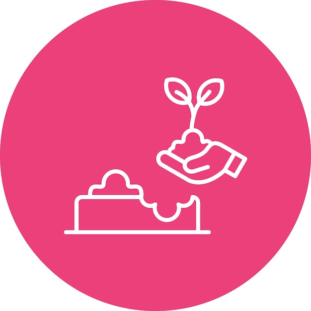 Imagen vectorial del icono de reforestación Se puede usar para donaciones