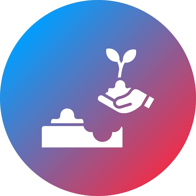 Imagen vectorial del icono de reforestación Se puede usar para donaciones