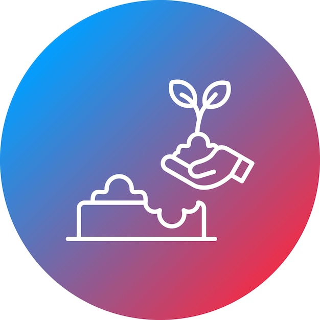 Imagen vectorial del icono de reforestación Se puede usar para donaciones