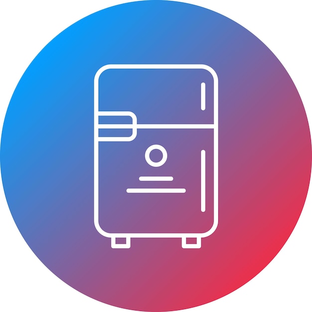 Imagen vectorial del icono del refrigerador Se puede utilizar para la panadería