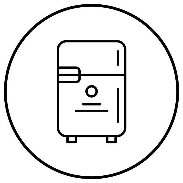Imagen vectorial del icono del refrigerador Se puede utilizar para la panadería