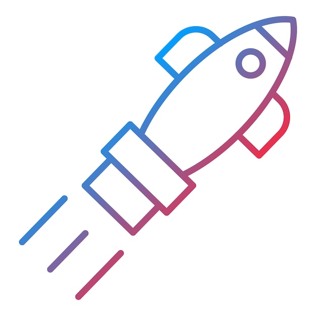 Imagen vectorial del icono de refuerzo espacial Se puede utilizar para la tecnología espacial