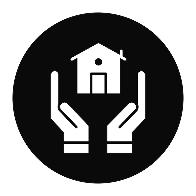 Imagen vectorial del icono del refugio Se puede usar para desastres naturales