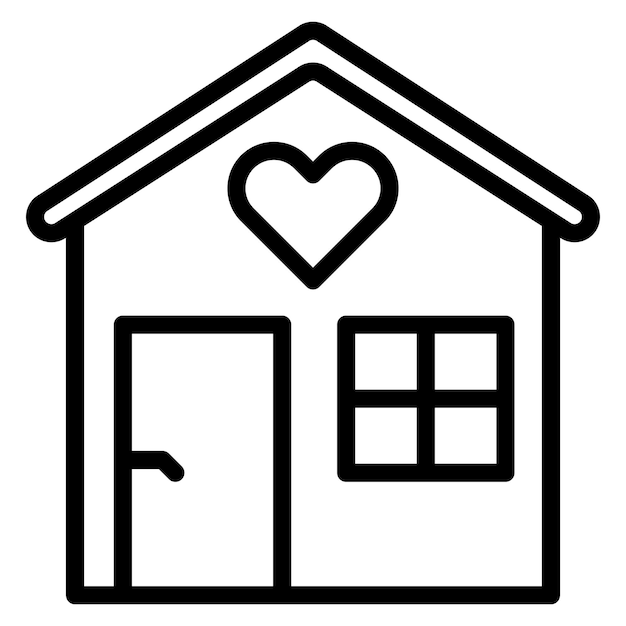 Imagen vectorial del icono del refugio Se puede usar para el Día Mundial del Refugiado