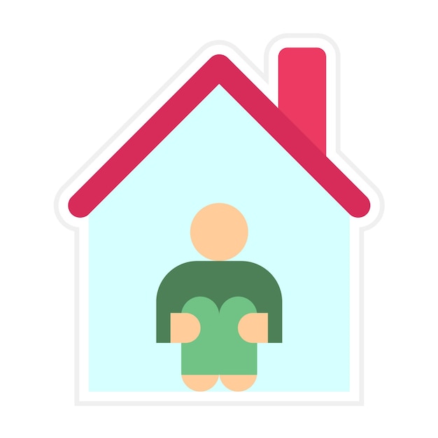 Imagen vectorial de icono de refugio Se puede usar para donaciones