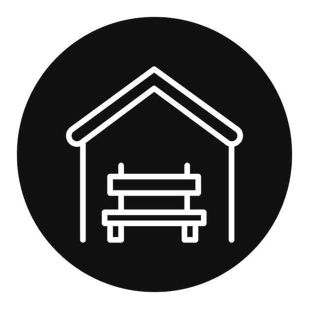 Imagen vectorial del icono del refugio Se puede usar para las personas sin hogar