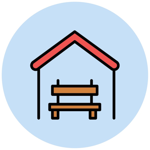 Imagen vectorial del icono del refugio Se puede usar para las personas sin hogar