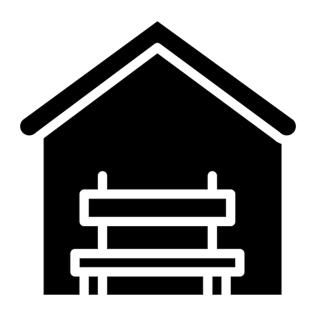 Imagen vectorial del icono del refugio Se puede usar para las personas sin hogar