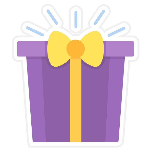 Imagen vectorial de icono de regalo de Año Nuevo Se puede usar para Año Nuevo