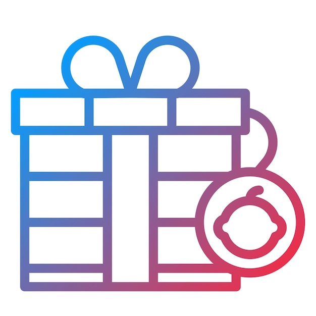 Imagen vectorial de icono de regalo para bebé Se puede usar para baby shower