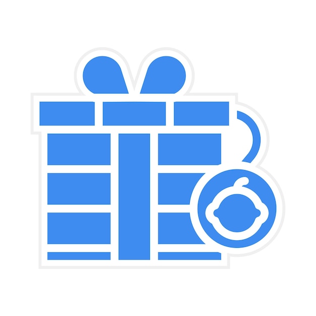 Imagen vectorial de icono de regalo para bebé Se puede usar para baby shower
