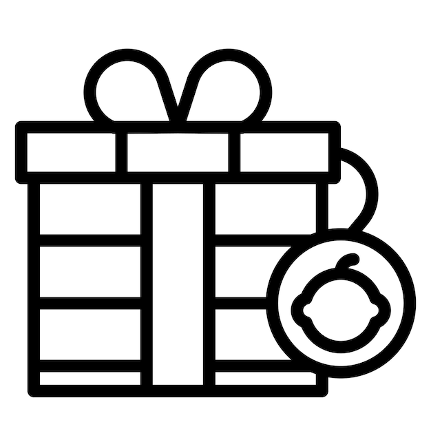 Imagen vectorial de icono de regalo para bebé Se puede usar para baby shower